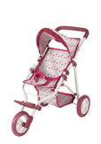 3-wheel doll buggy happy flower